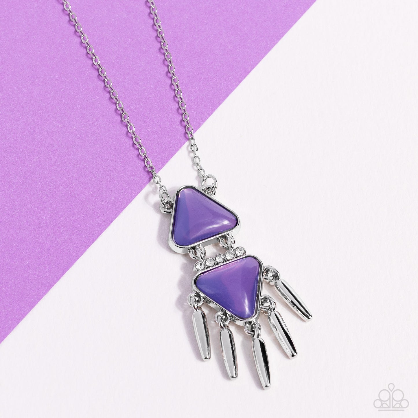 A Finishing Touch Under the FRINGE - Purple Necklace