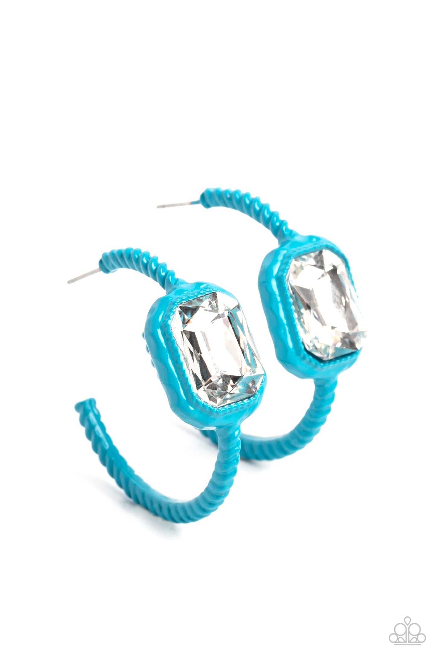 A Finishing Touch Call Me TRENDY - Blue Hoop Earrings