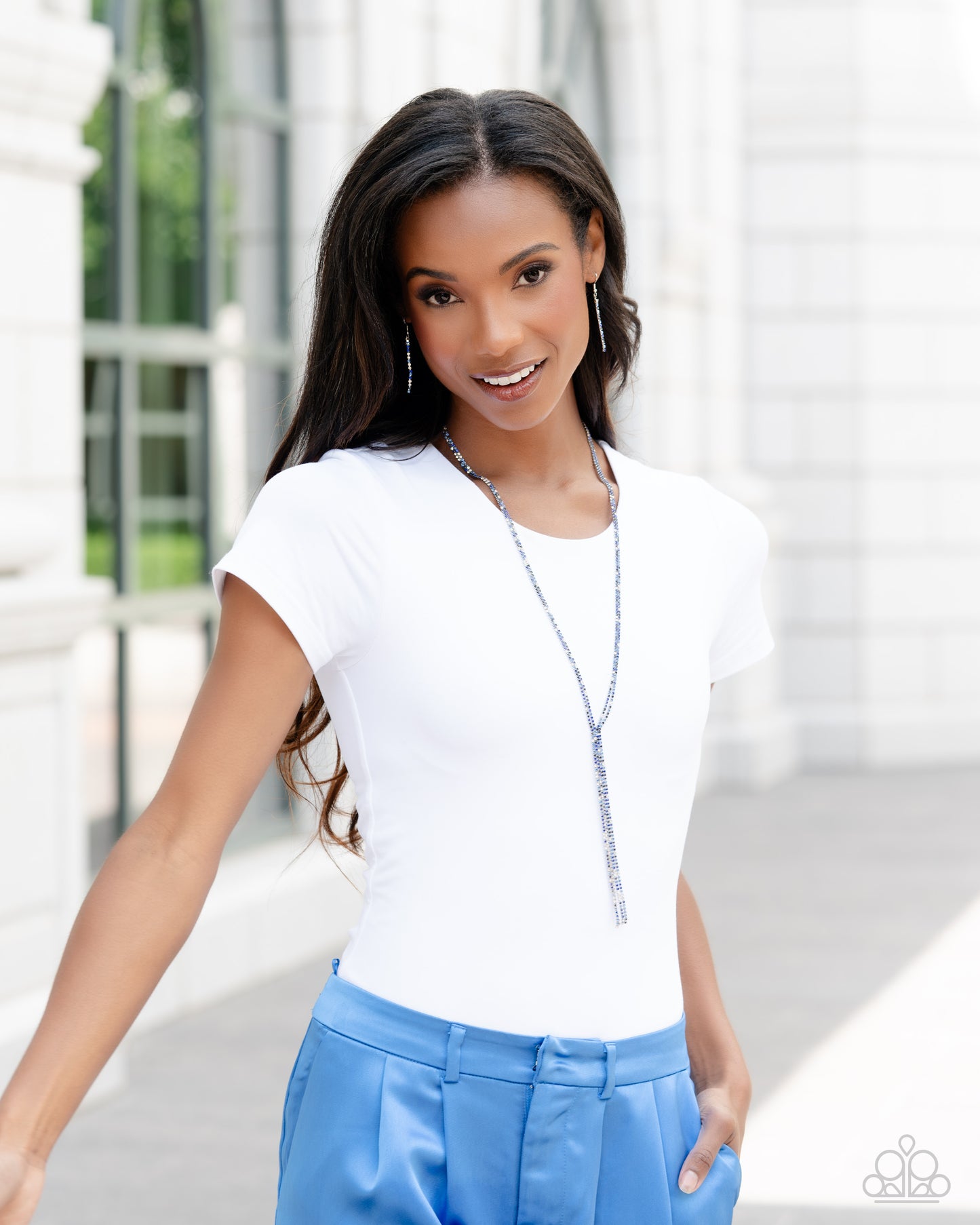 A Finishing Touch Jazz STRANDS - Blue Necklace