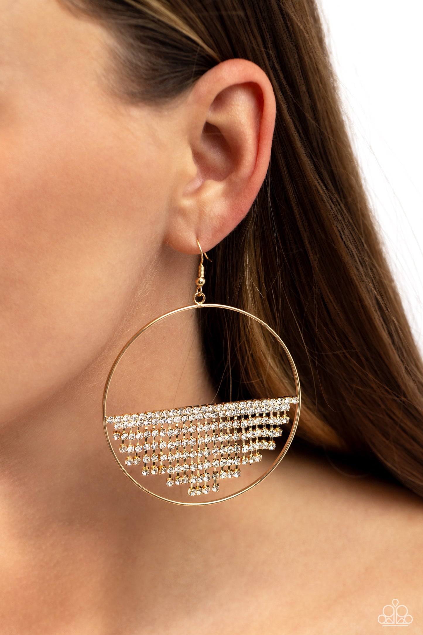 A Finishing Touch Fierce Fringe - Gold Earrings