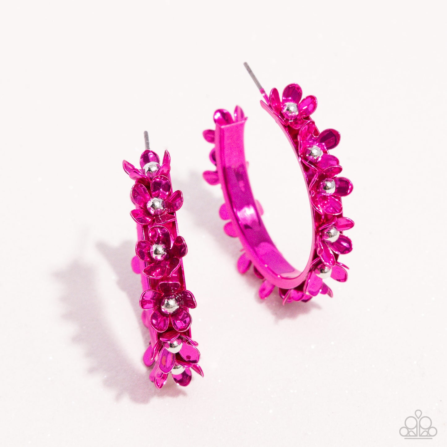 A Finishing Touch Fashionable Flower Crown - Pink Earrings