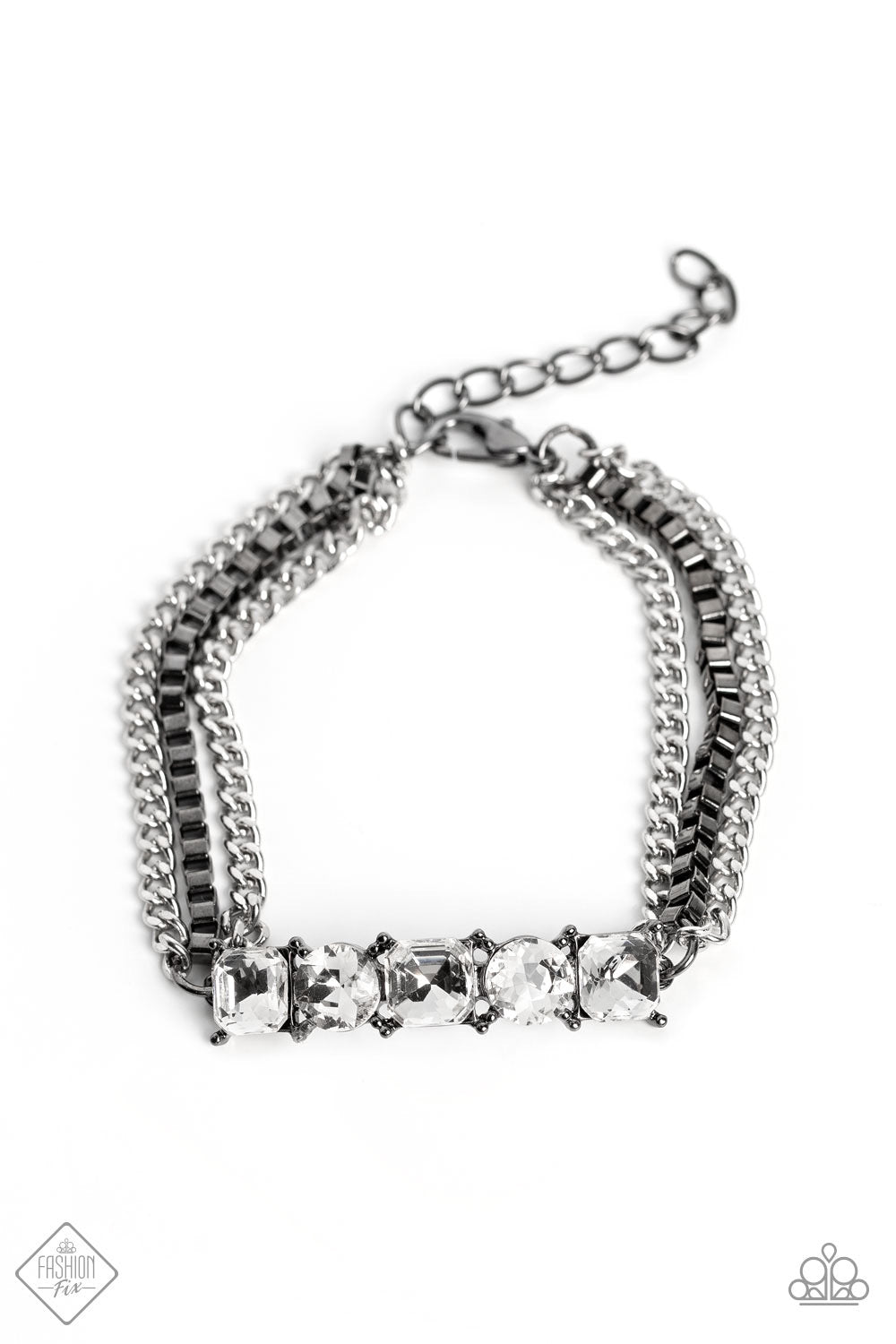 Paparazzi Tyrant Treasure - Black Bracelet- November 2023- Fashion Fix-Paparazzi Jewelry Images