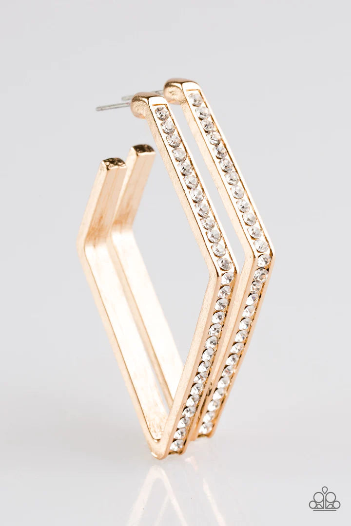 A Finishing Touch Strikingly Beautiful - Gold Hoop Earrings