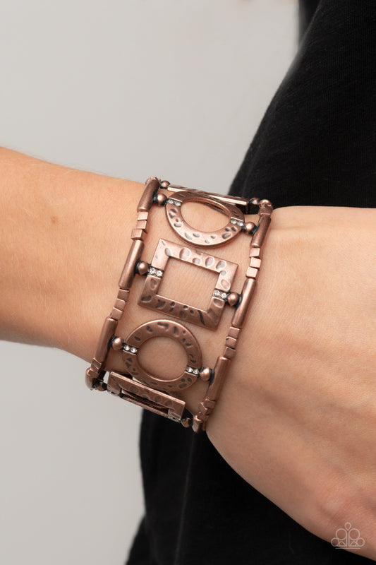 Paparazzi Framed and Fabulous - Copper Bracelet
