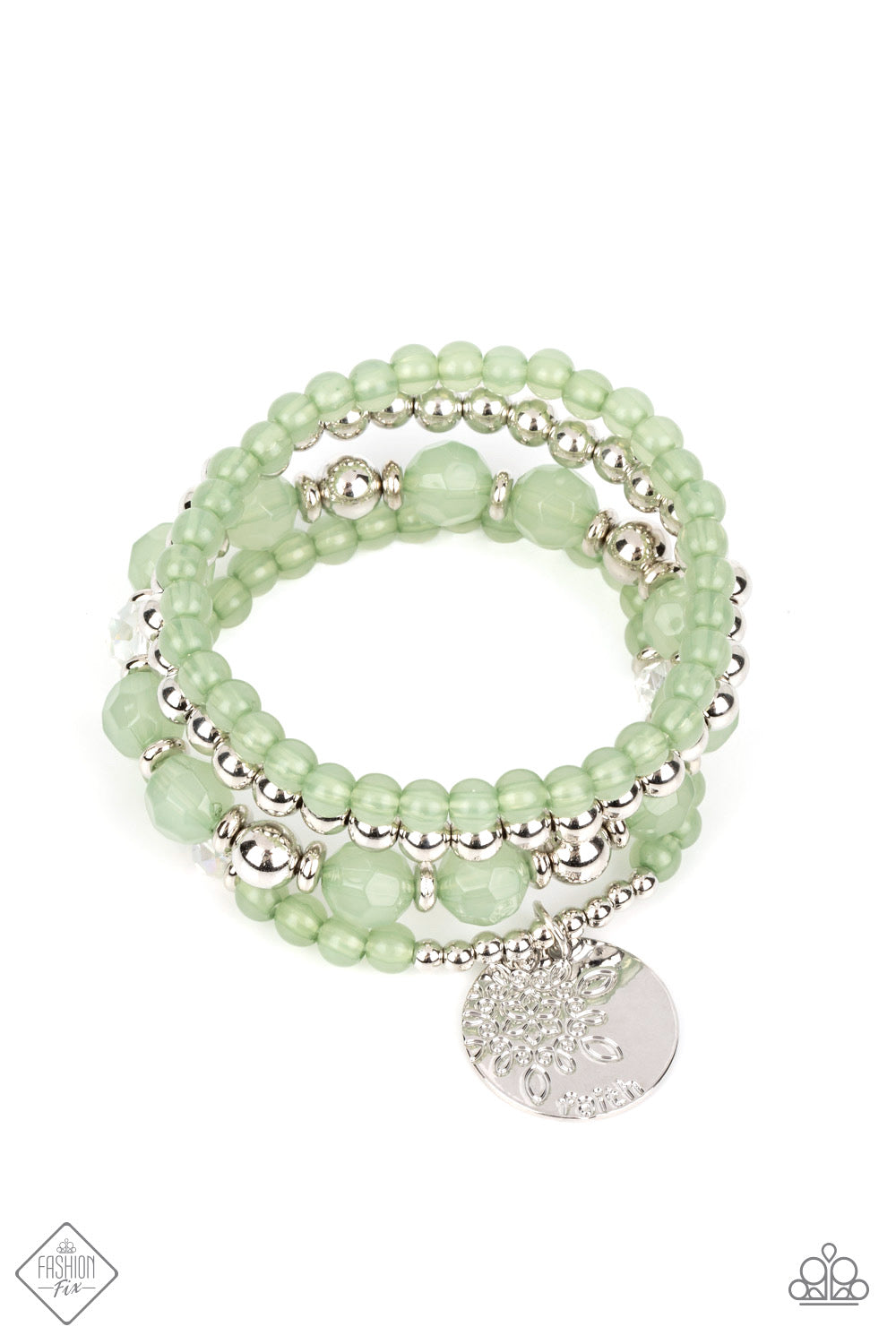 A Finishing Touch October 2022 Fashion Fix-Surfer Style -Green Faith Bracelet
