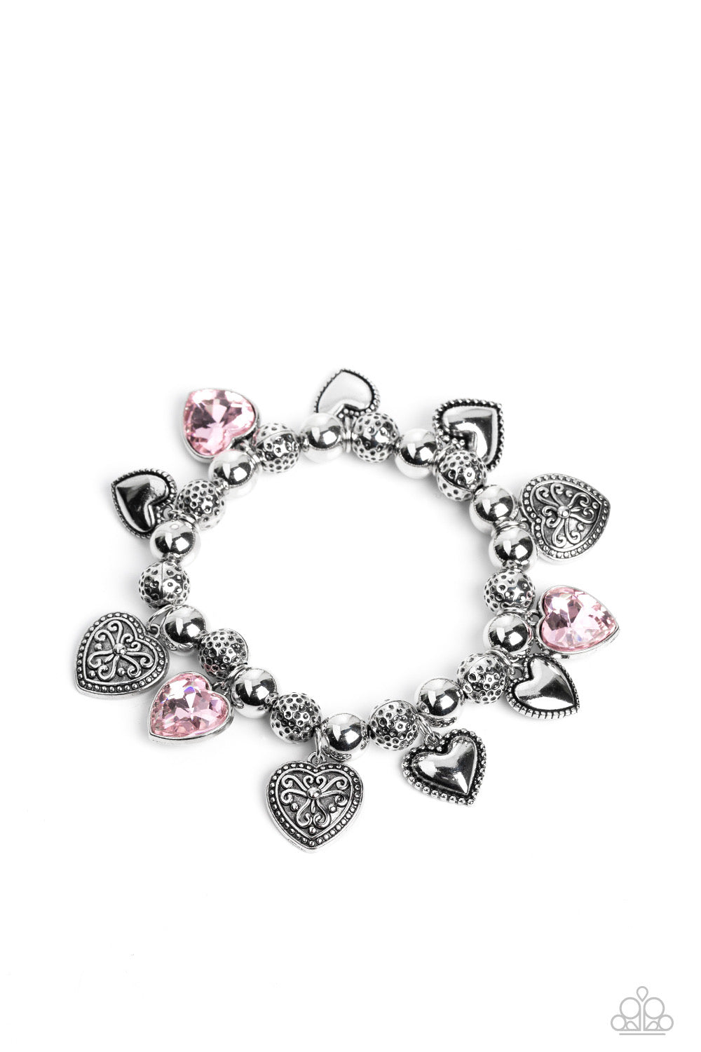 Paparazzi Charming Crush - Pink Bracelet -Paparazzi Jewelry Images