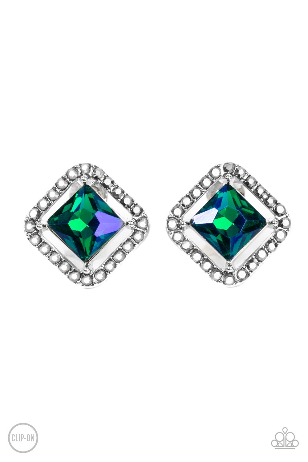 Paparazzi Cosmic Catwalk - Green Earrings - A Finishing Touch Jewelry