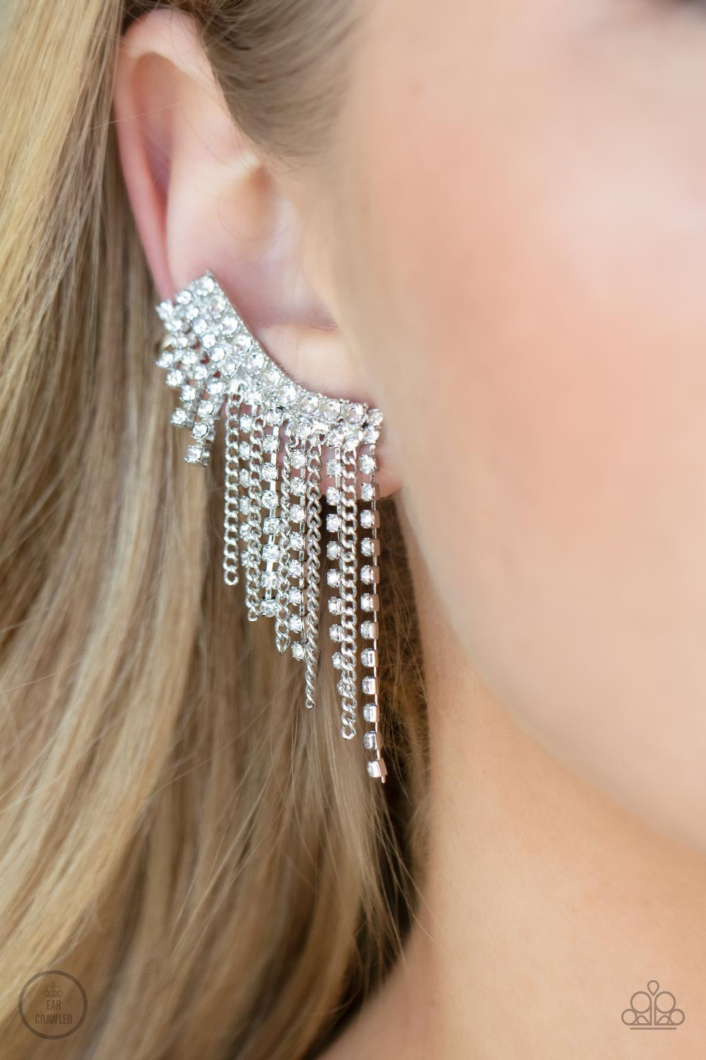 A Finishing Touch Thunderstruck Sparkle - White Earrings