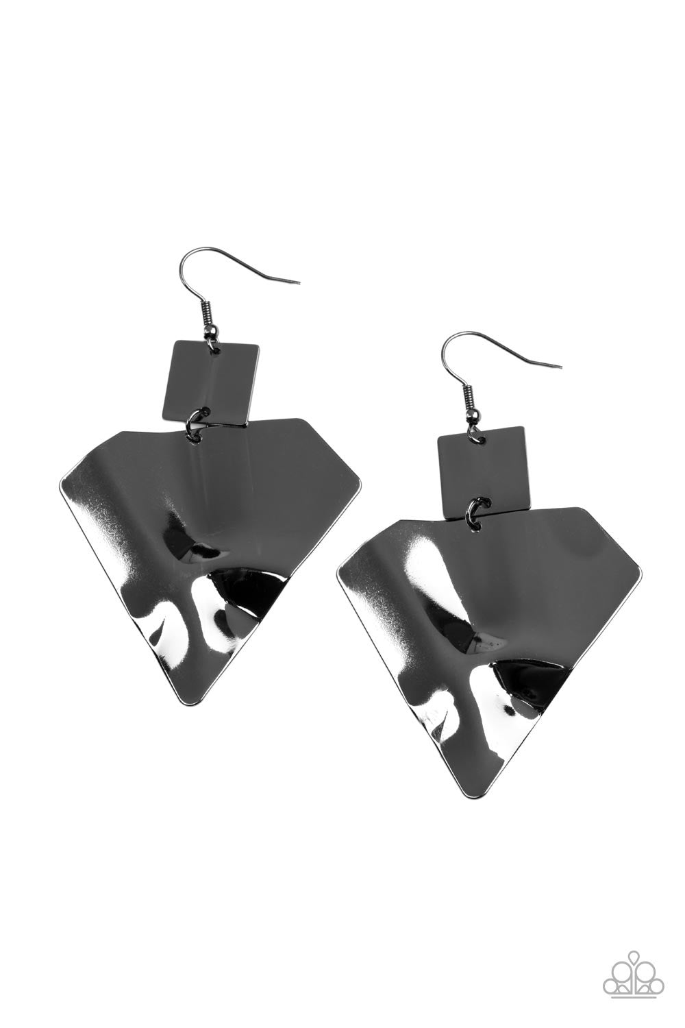 A Finishing Touch Deceivingly Deco - Black Earrings