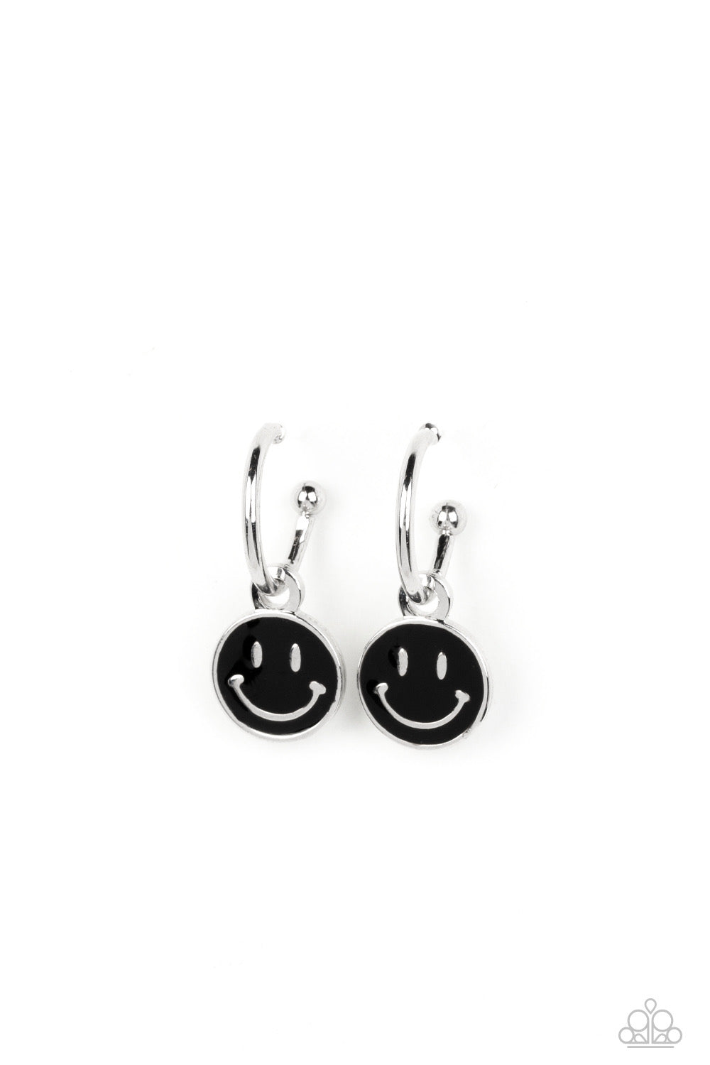 A Finishing Touch Subtle Smile - Black Earrings