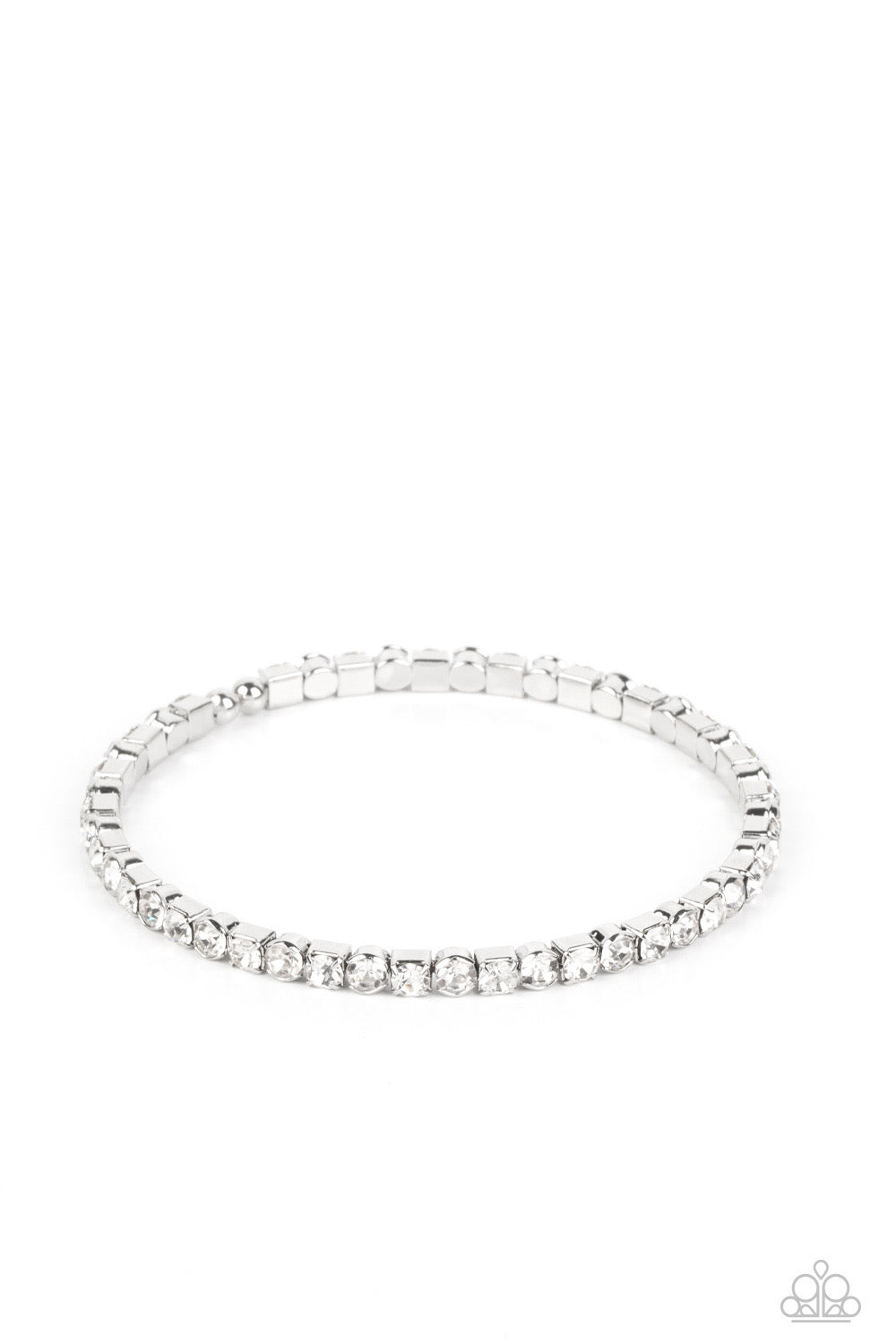 A Finishing Touch Rhinestone Spell - White Bracelet