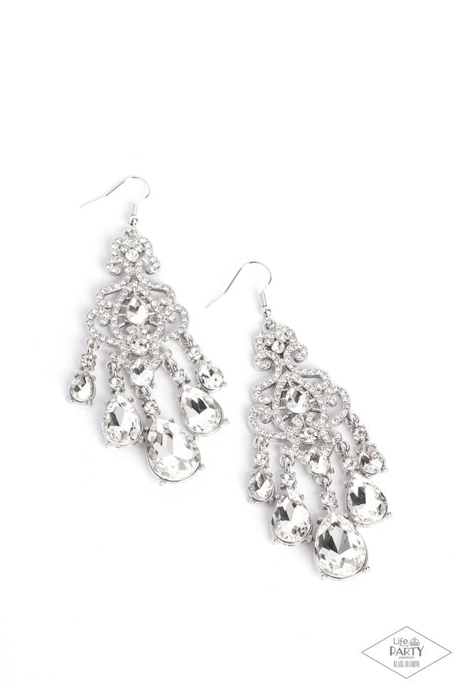 A Finishing Touch Queen Of All Things Sparkly - White Earrings