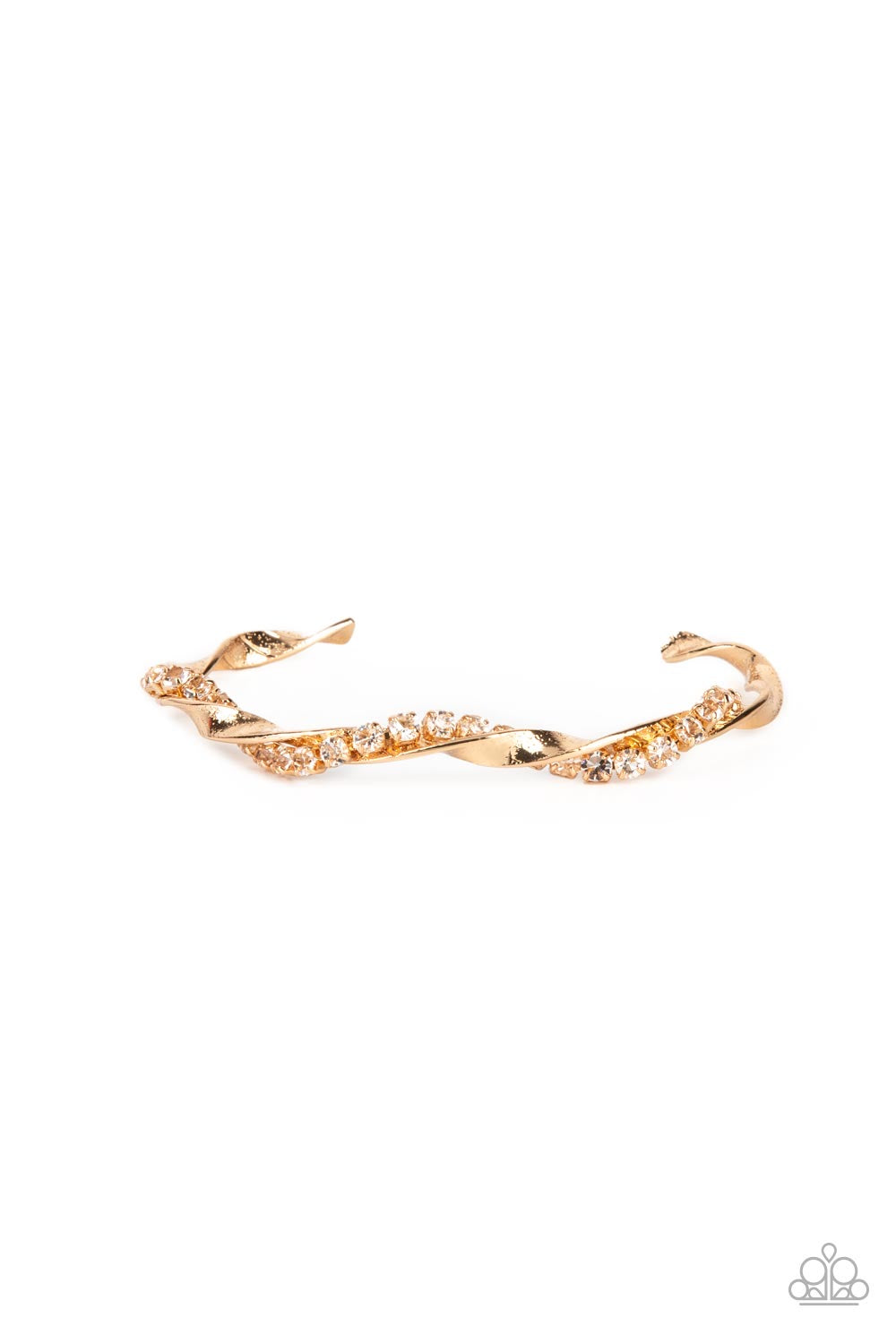 Paparazzi Twisted Twinkle - Gold Bracelet
