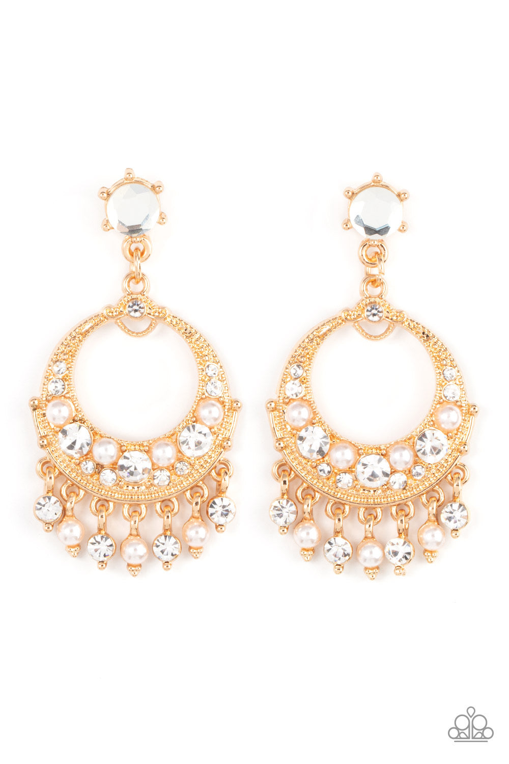 Paparazzi Marrakesh Request - Gold Earrings -Paparazzi Jewelry Images