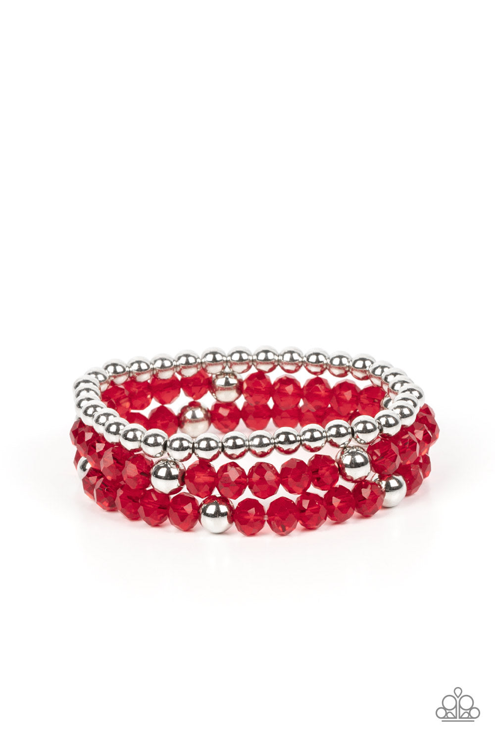 dress the part red bracelet Courting Change - red