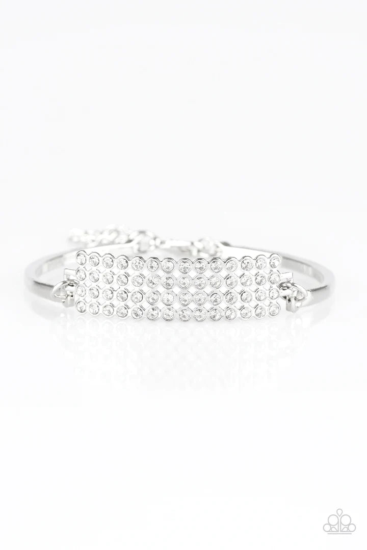 Cute Bracelets - Paparazzi Top-Class Class - White Bracelet Paparazzi jewelry image