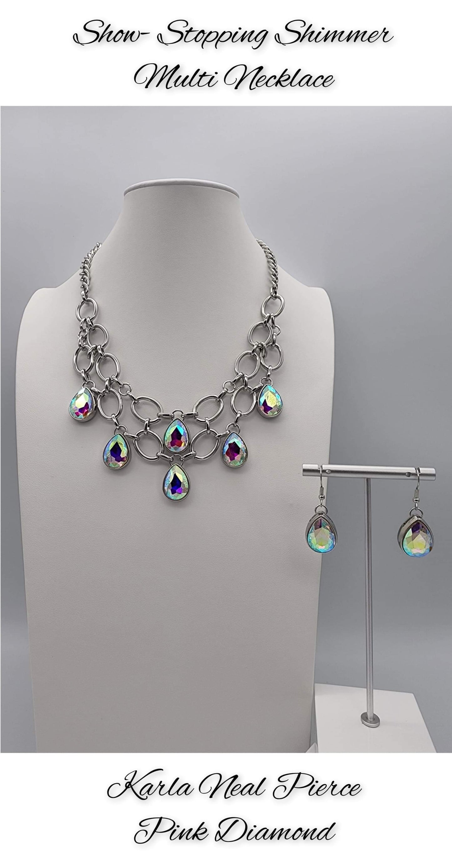 Paparazzi Show-Stopping Shimmer - Multi Necklace-  Life of the Party Pink Diamond Exclusive - A Finishing Touch Jewelry