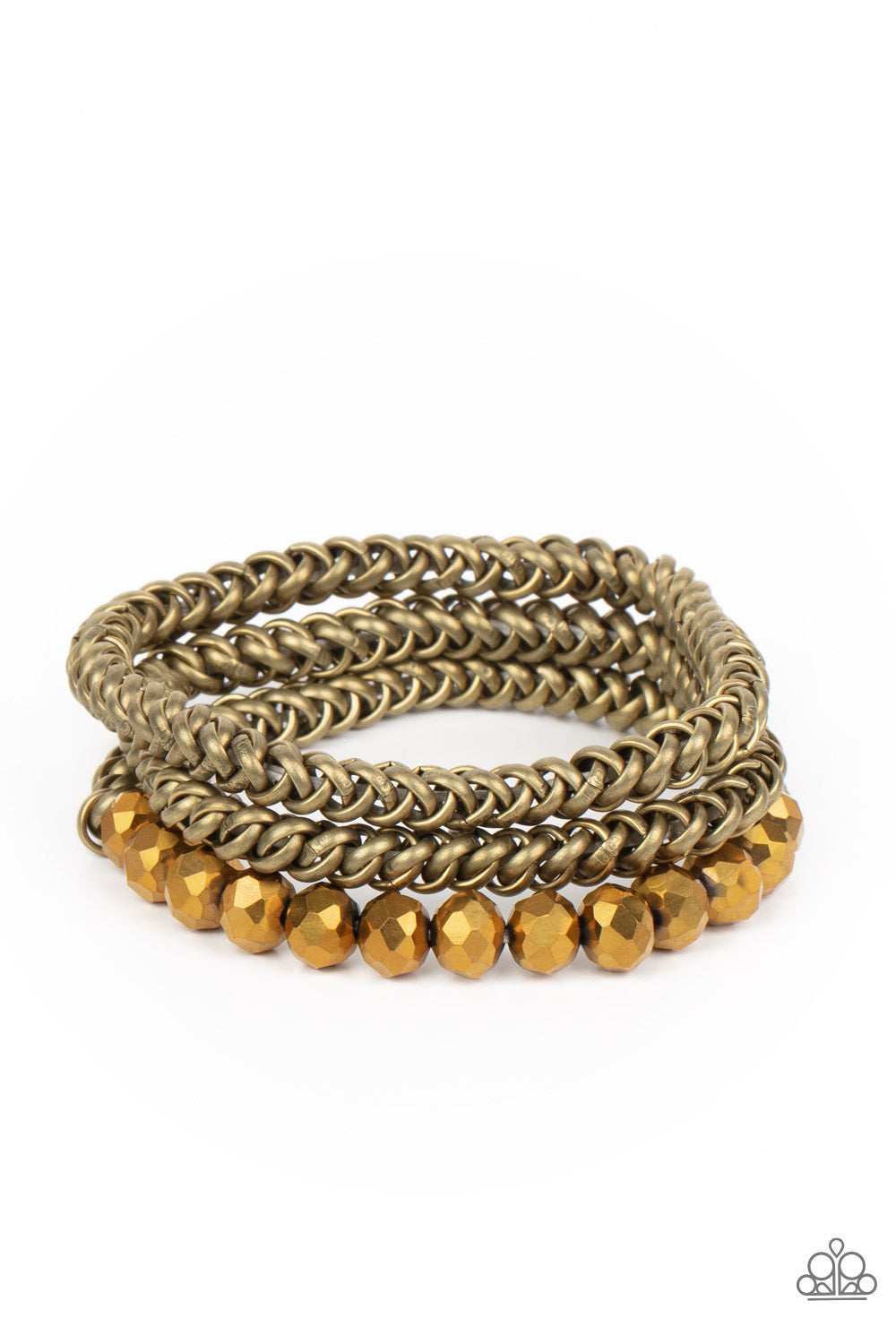 A Finishing Touch Gutsy and Glitzy - Brass Bracelet