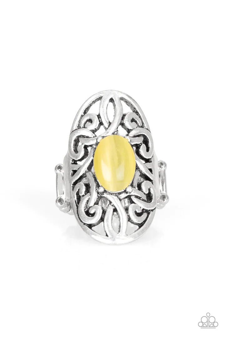 A Finishing Touch Gleam Big Yellow Ring