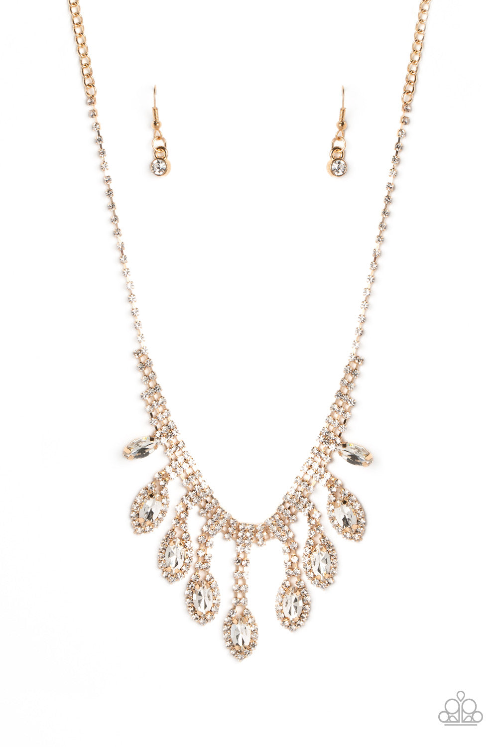Paparazzi REIGNING Romance - Gold Necklace -Paparazzi Jewelry Images