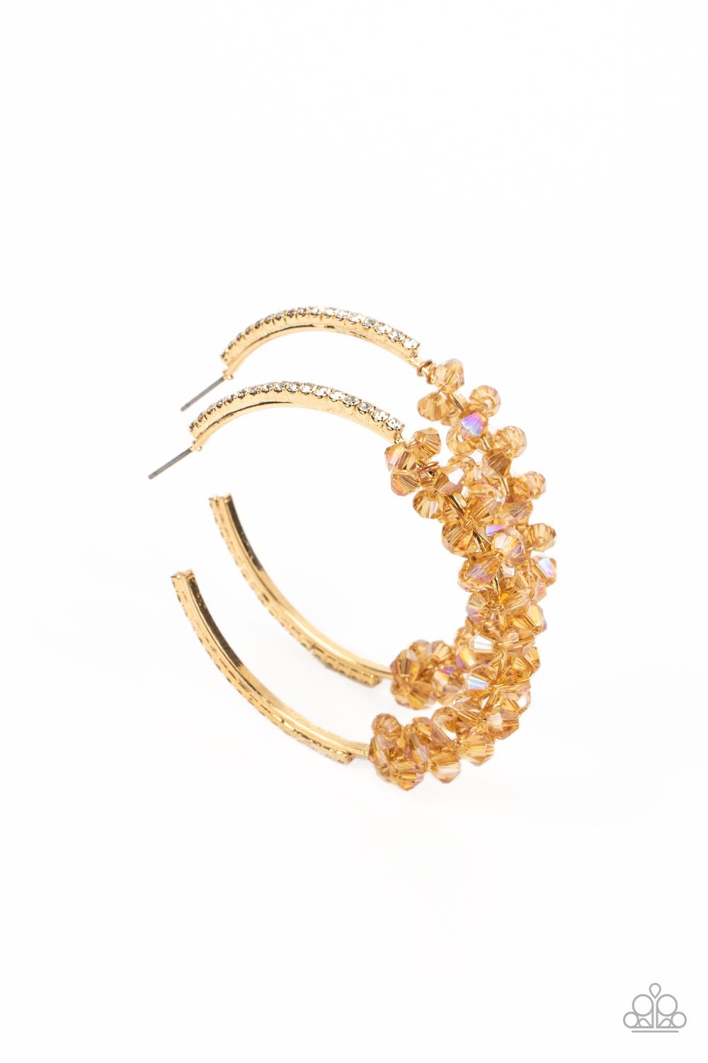 Paparazzi Bubble-Bursting Bling - Gold Earrings