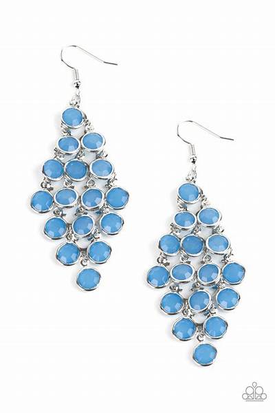 A Finishing Touch With All DEW Respect - Blue Earrings