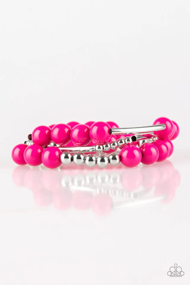 Cute Bracelets - Paparazzi New Adventures - Pink Bracelets Paparazzi Jewelry Images