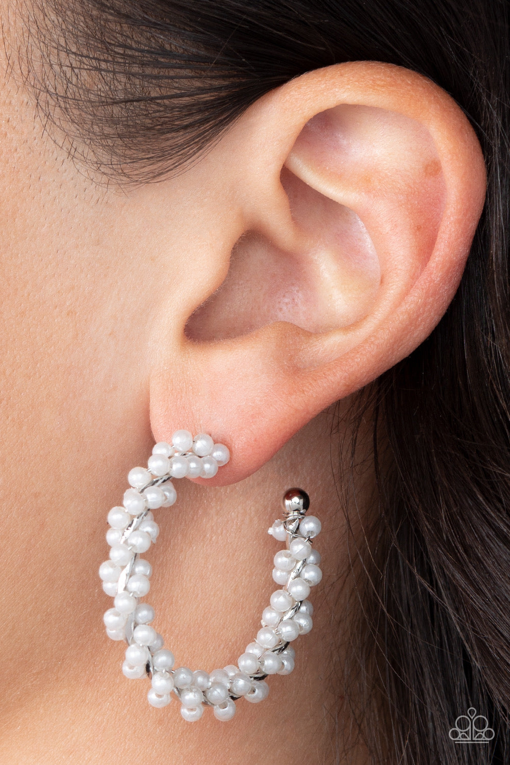 Paparazzi Yacht Royale - White Earrings