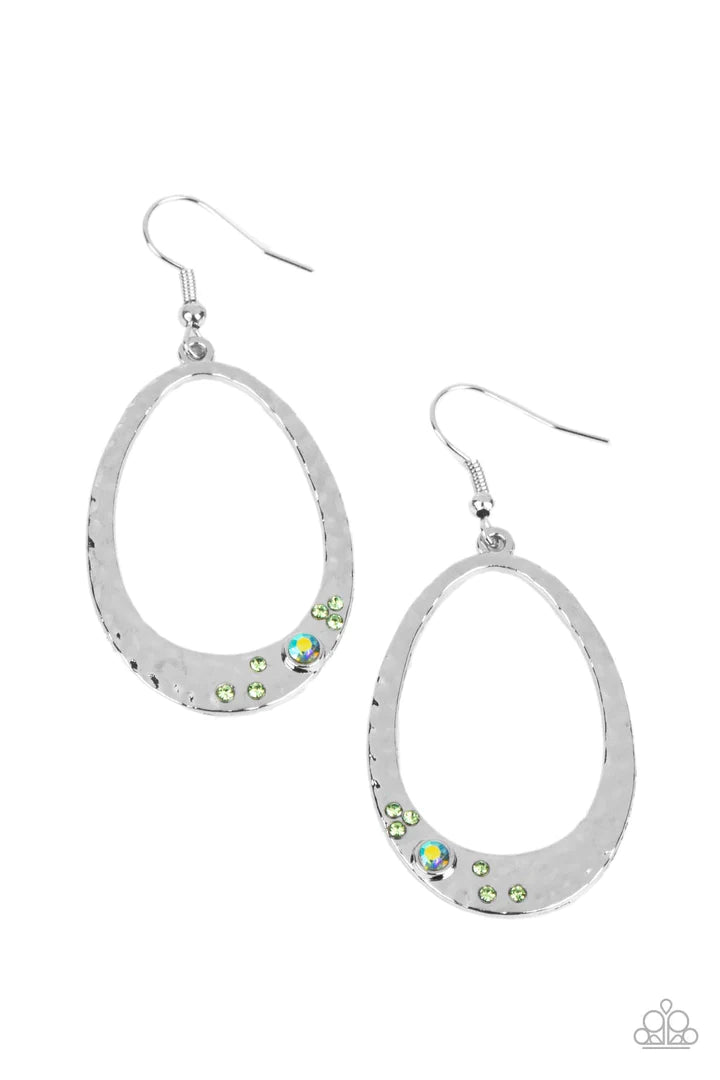 A Finishing Touch Seafoam Shimmer - Green Earrings