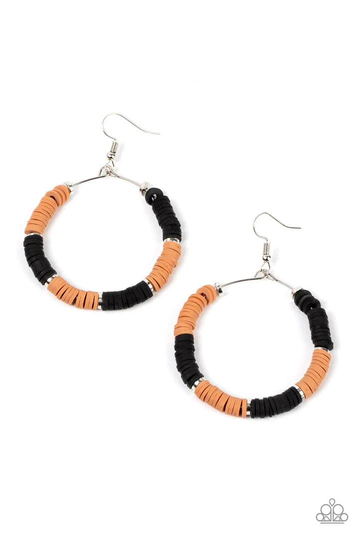 A Finishing Touch Skillfully Stacked - Black Earrings