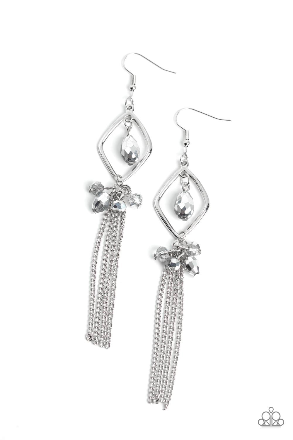 Paparazzi Effulgent Era - Silver Earrings -Paparazzi Jewelry Images
