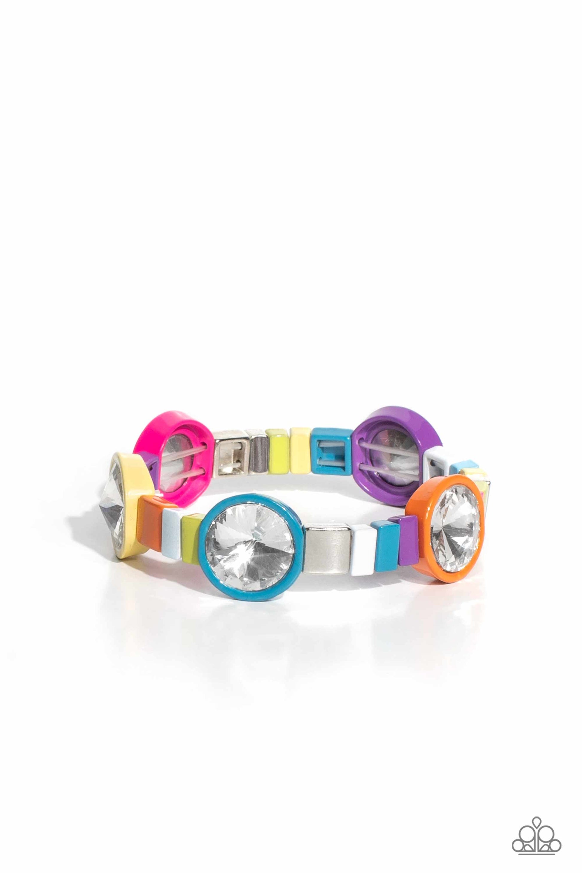 Cute Bracelets - Multicolored Madness - March 2023 Life of the Party Paparazzi jewelry images