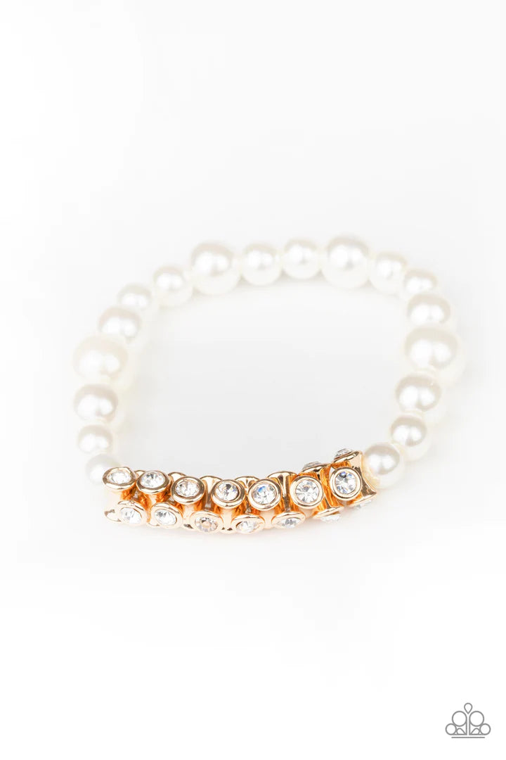 A Finishing Touch Traffic-Stopping Sparkle - Gold Bracelet