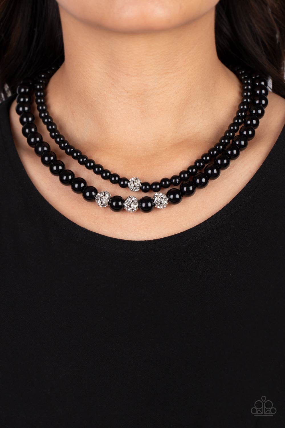 Paparazzi Brilliant Ballerina Black Necklace – A Finishing Touch