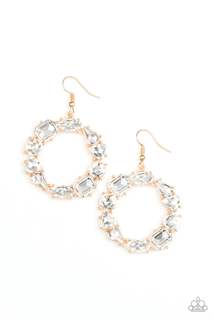 A Finishing Touch Glowing In Circles - Gold Earrings