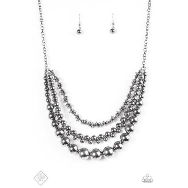 Paparazzi Beaded Beauty - Black/Gunmetal - A Finishing Touch