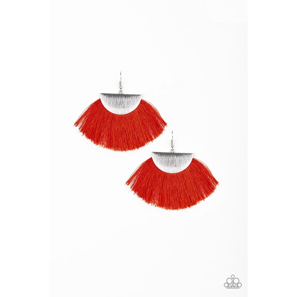 Paparazzi Fox Trap - Red Fringe Earrings Paparazzi Accessories are all Lead Free and Nickel Free. Interested in becoming a Paparazzi Accessories Consultant? Learn how to make money selling Paparazzi jewelry and accessories. Be a Paparazzi Consultant. A Finishing Touch Jewelry Boutique