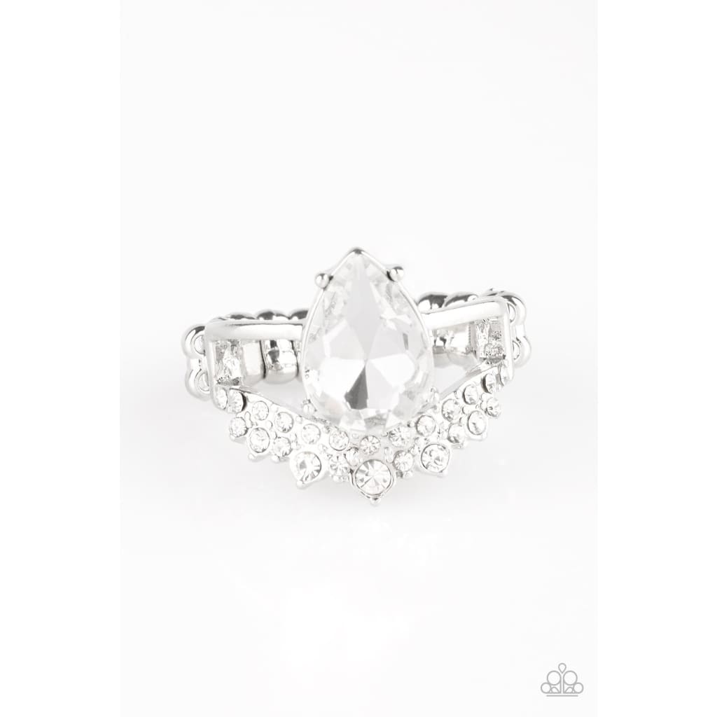 Paparazzi If The Crown Fits - White - A Finishing Touch