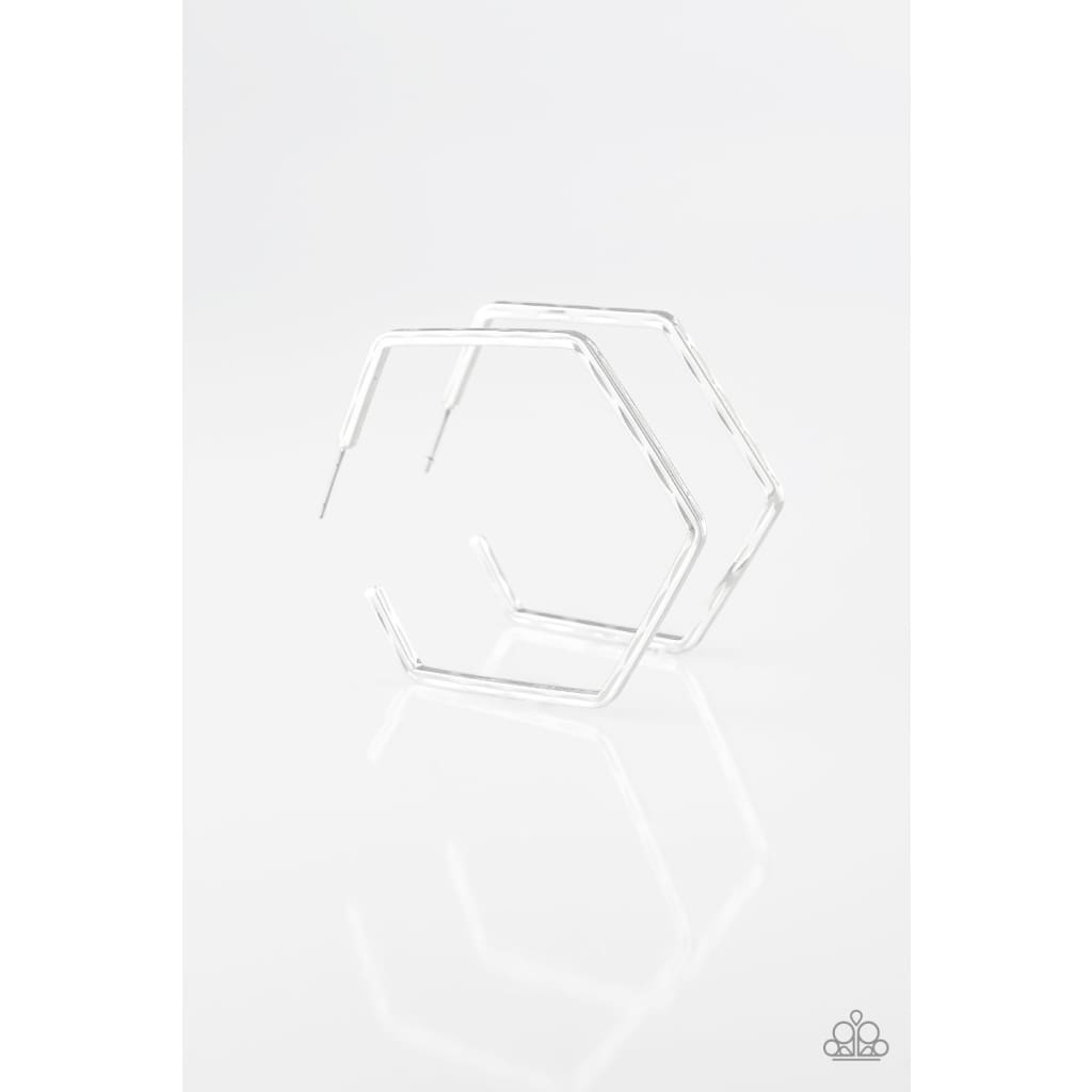Paparazzi Metro Metric - Silver Earrings - A Finishing Touch