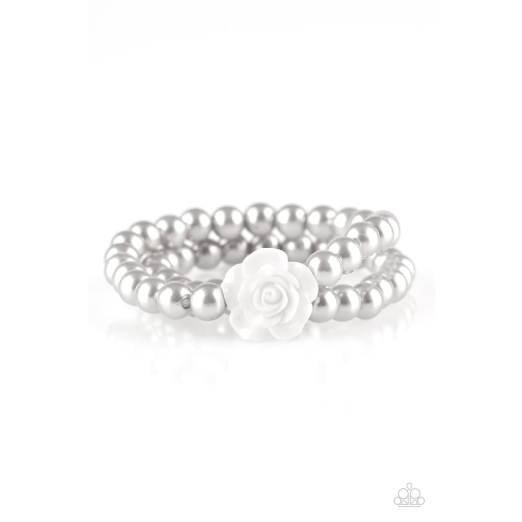 Paparazzi Posh and Posy - Silver Bracelet - A Finishing Touch