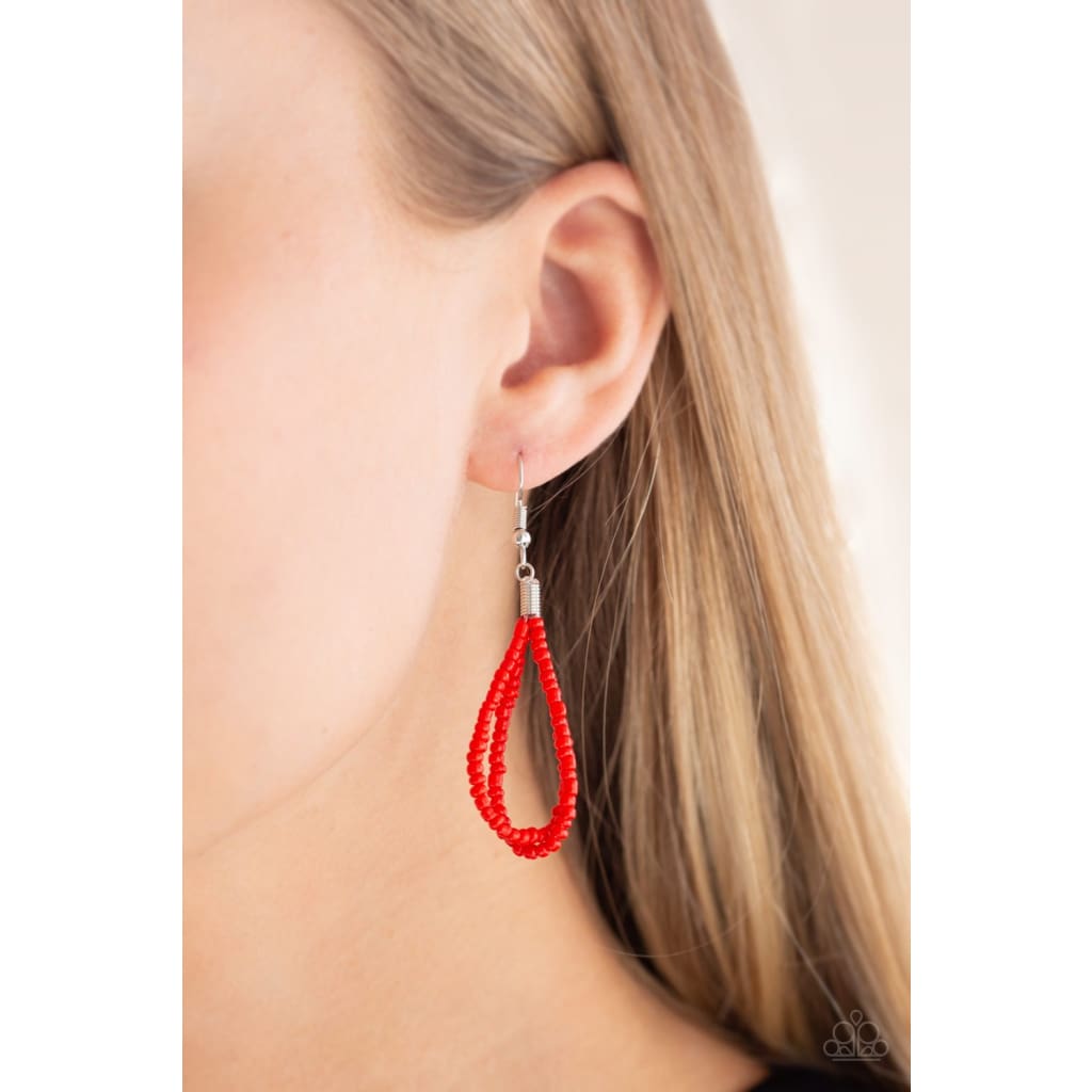 Paparazzi Savannah Surfin - Red - A Finishing Touch