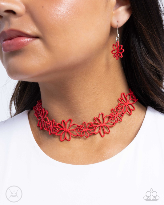 A Finishing Touch Bouquet Blend - Red Choker Necklace