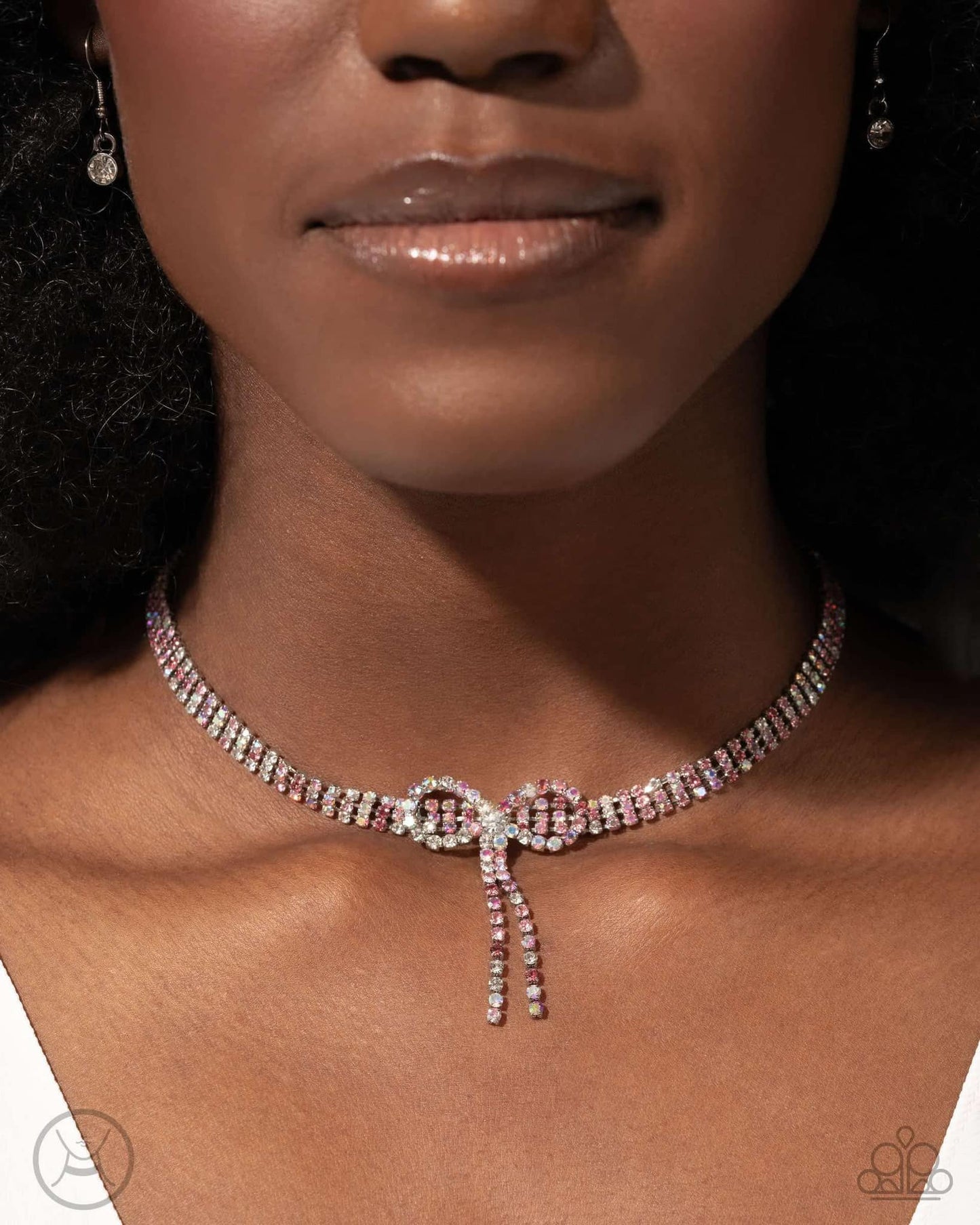 A Finishing Touch Buckingham Bow - Pink Necklace