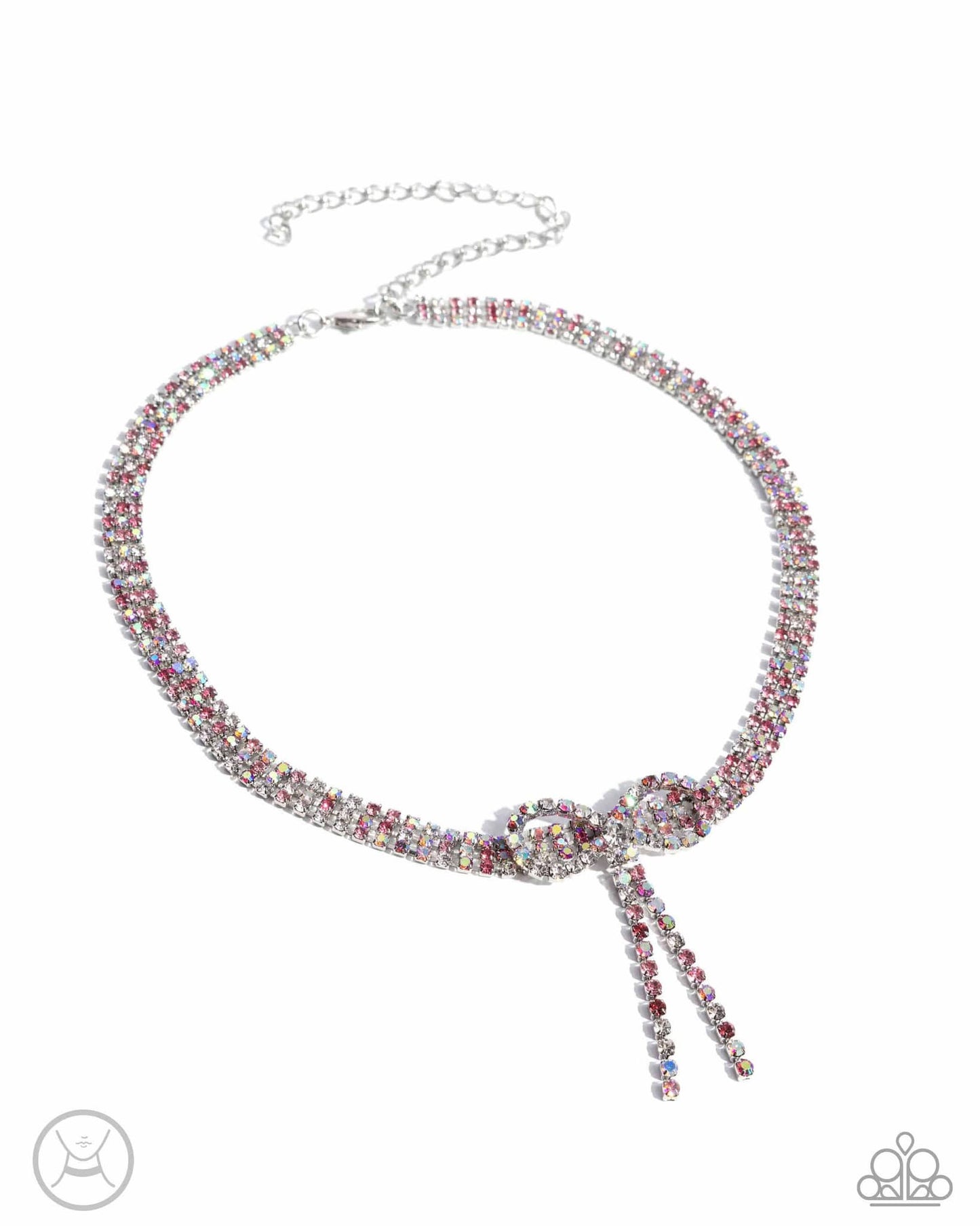 A Finishing Touch Buckingham Bow - Pink Necklace