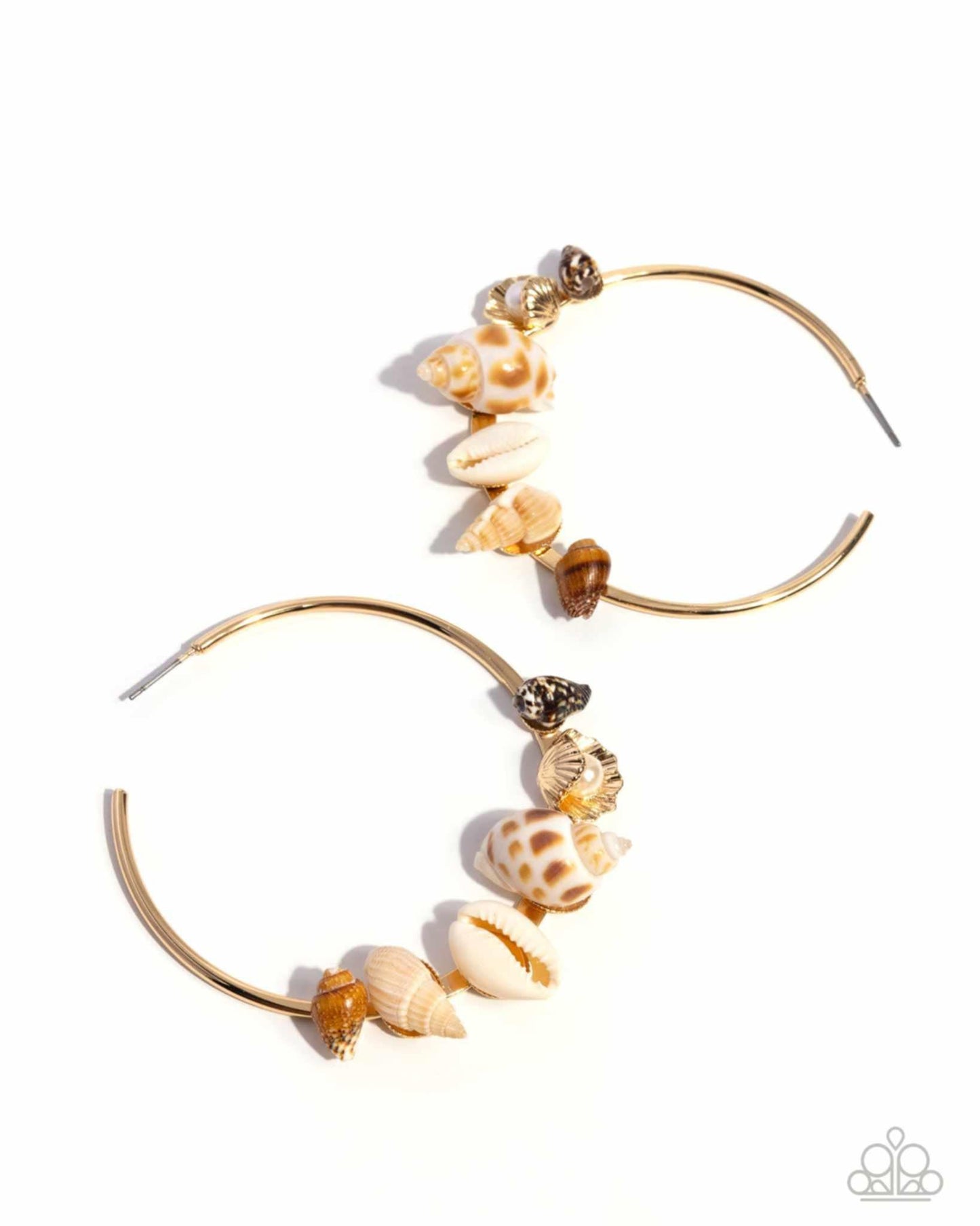 A Finishing Touch Seashell Sonnet - Gold Hoop Earrings
