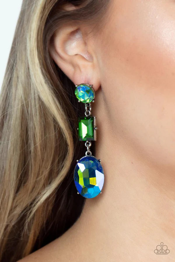 A Finishing Touch Extra Envious - Green Earrings