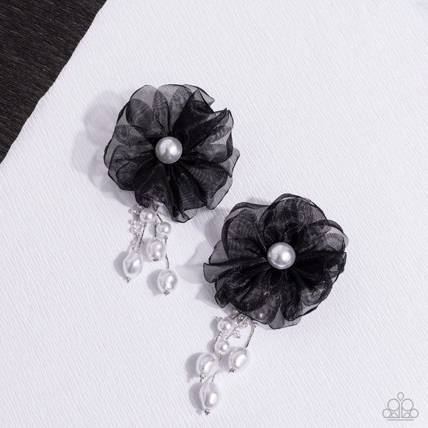 A Finishing Touch Dripping in Decadence - Black Earring