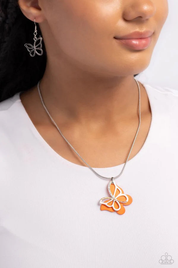 A Finishing Touch Detailed Dance - Orange Necklace