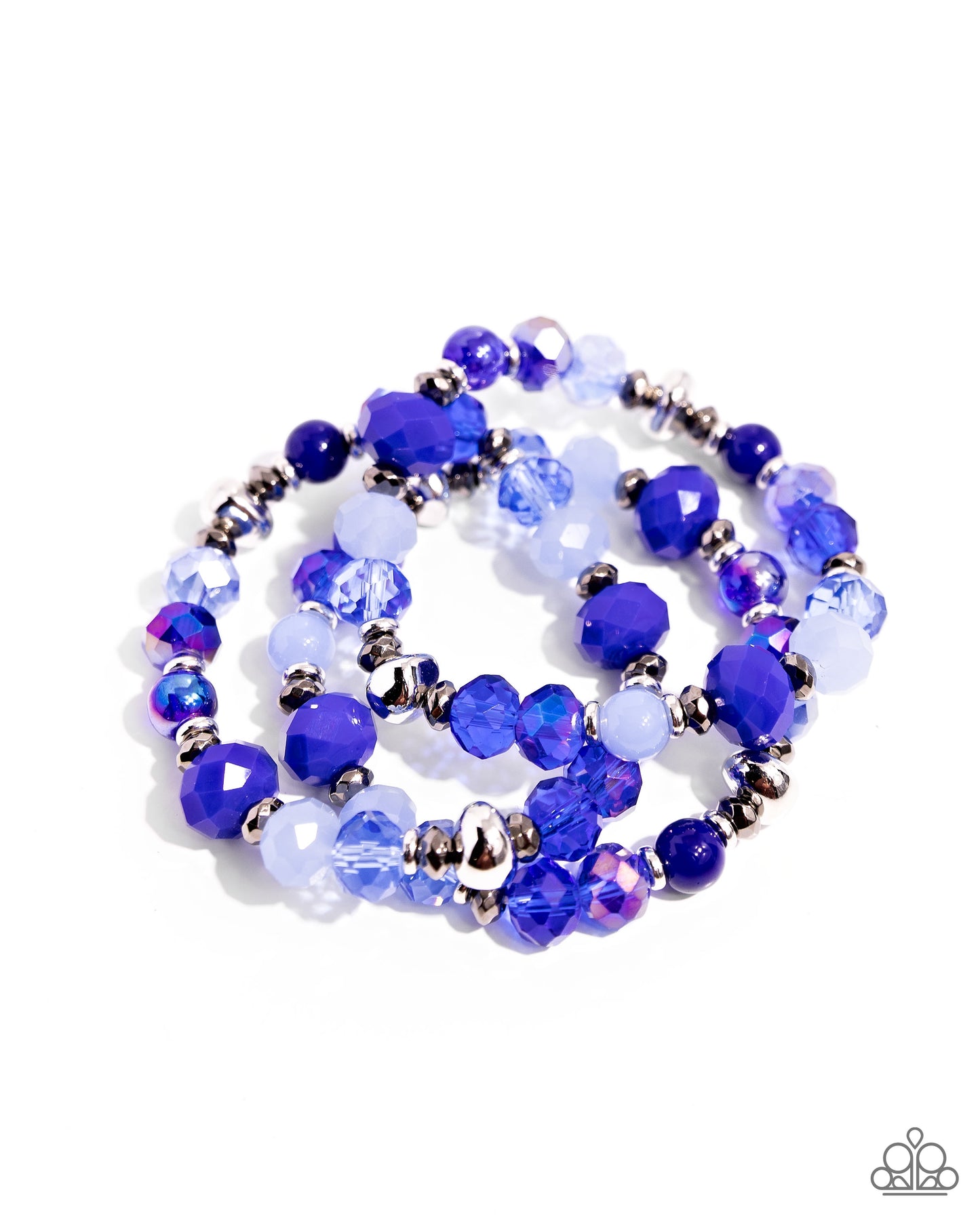 A Finishing Touch Stack of GLASS - Blue Bracelet