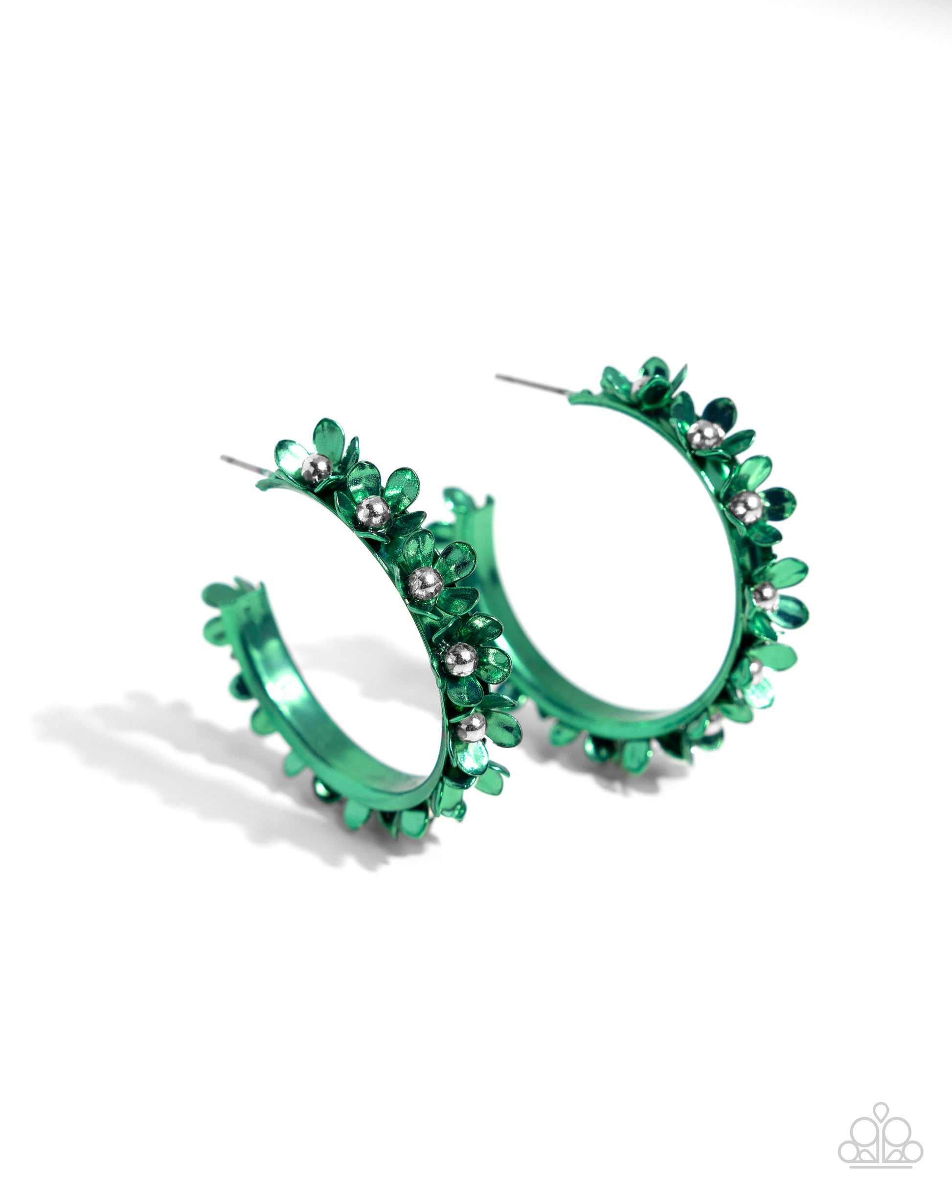 Fashion Earrings - Paparazzi Fashionable Flower Crown - Green Earrings from A Finishing Touch Jewelry